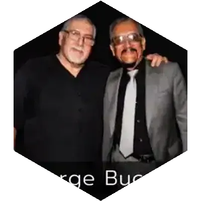 Edmundo Velasco junto a Jorge Bucay